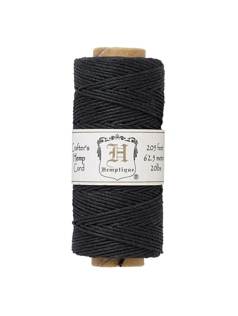 Eco Friendly 205' Spool 1mm Thick Black Hemp Cord String Spool